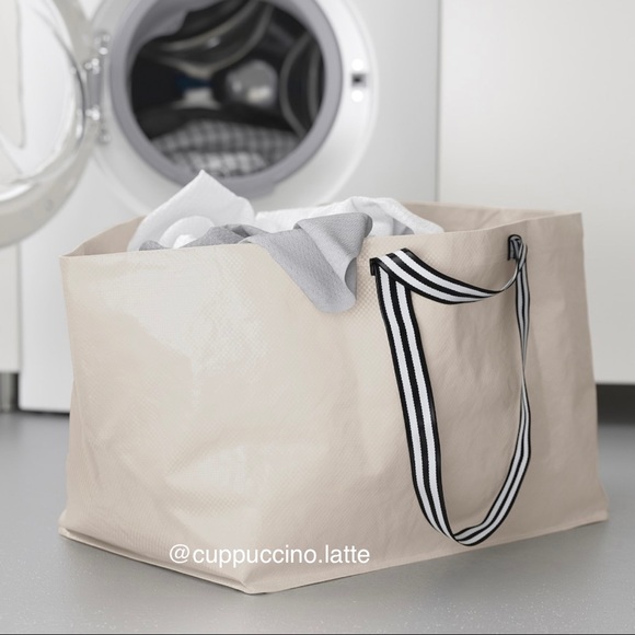 🤍2 NEW🤍IKEA GÖRSNYGG Large Light Beige Cream Reusable Tote Bags - Picture 3 of 5